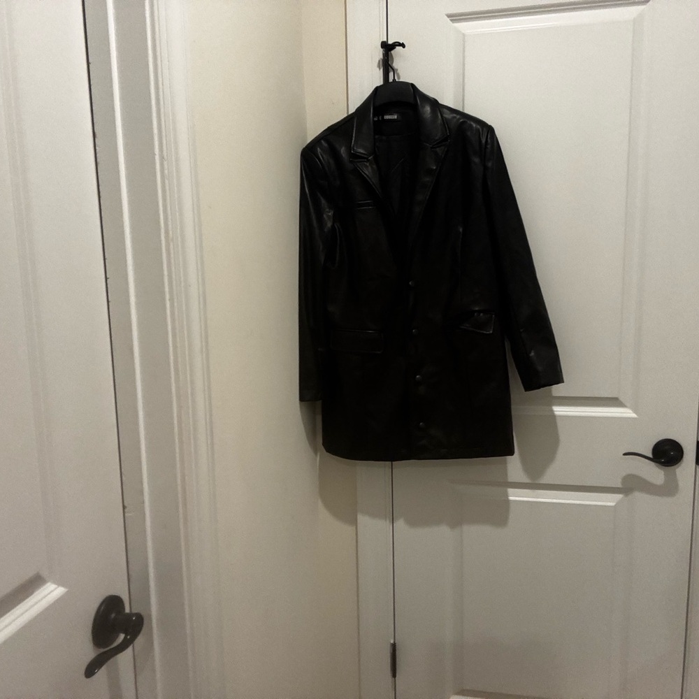 Missguided Black Leather Jacket